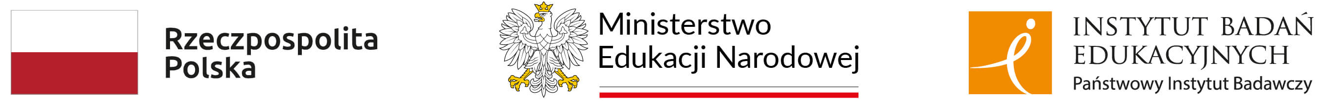 Logotypy: Rzeczpospolita Polska, Ministerstwo Edukacji Narodowej, Instytut Badań Edukacyjnych